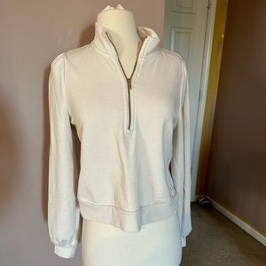 Z Supply puff sleeve zip sweatshirt